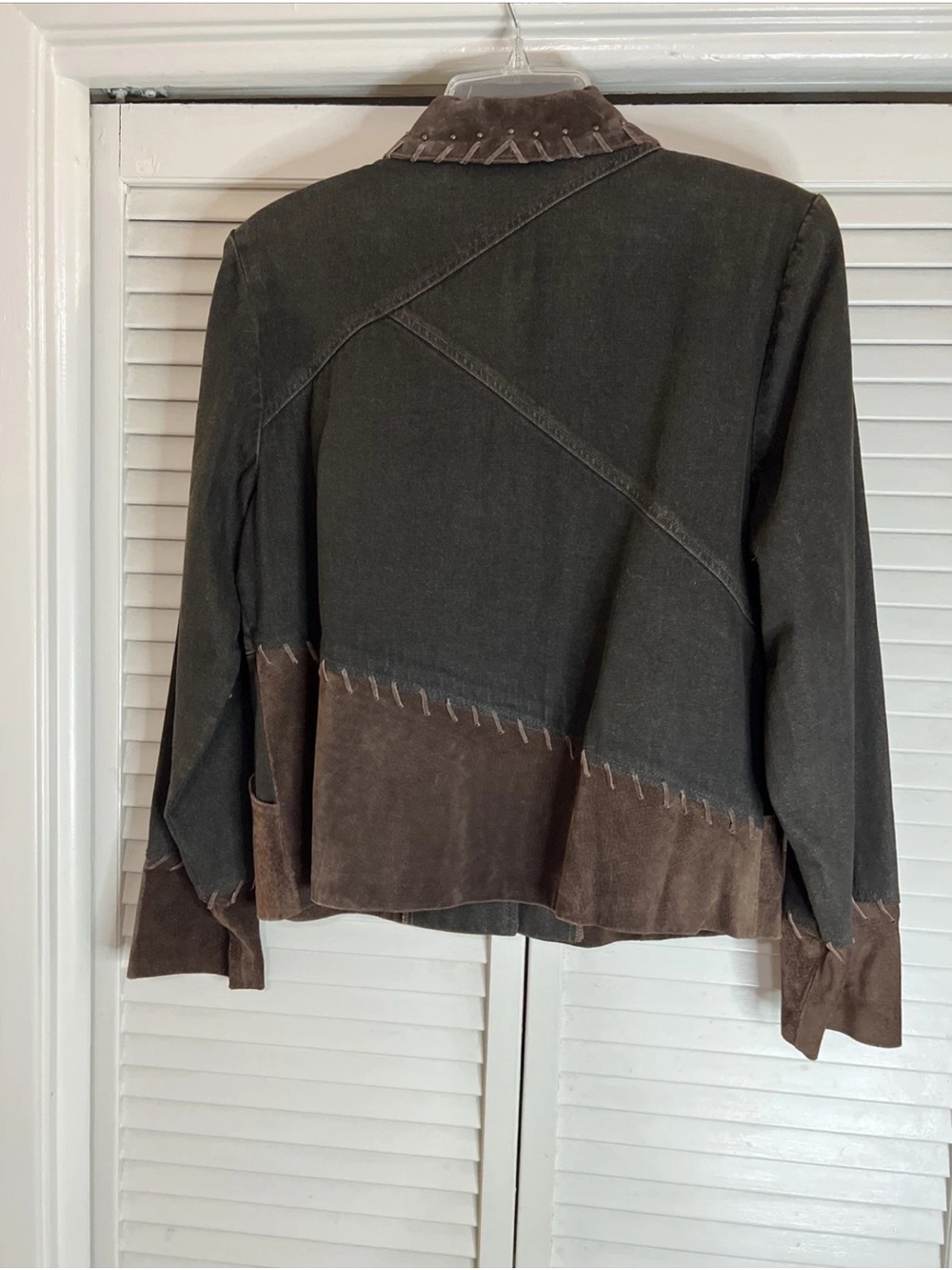 New Nancy Bolan City Girl Suede Jean Western Jacket Petite - Picture 5 of 6